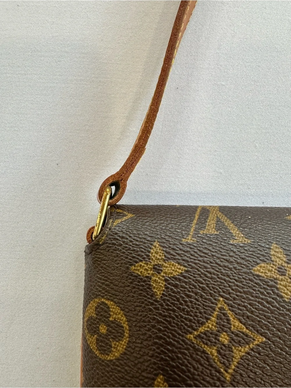 Louis Vuitton Musette Tango Monogram Canvas with Brown Leather